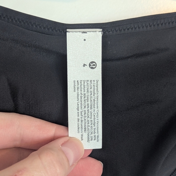 Lululemon Waterside Mid-rise Skimpy Swim Bottom - NWT Black sz 4 - Picture 3 of 7